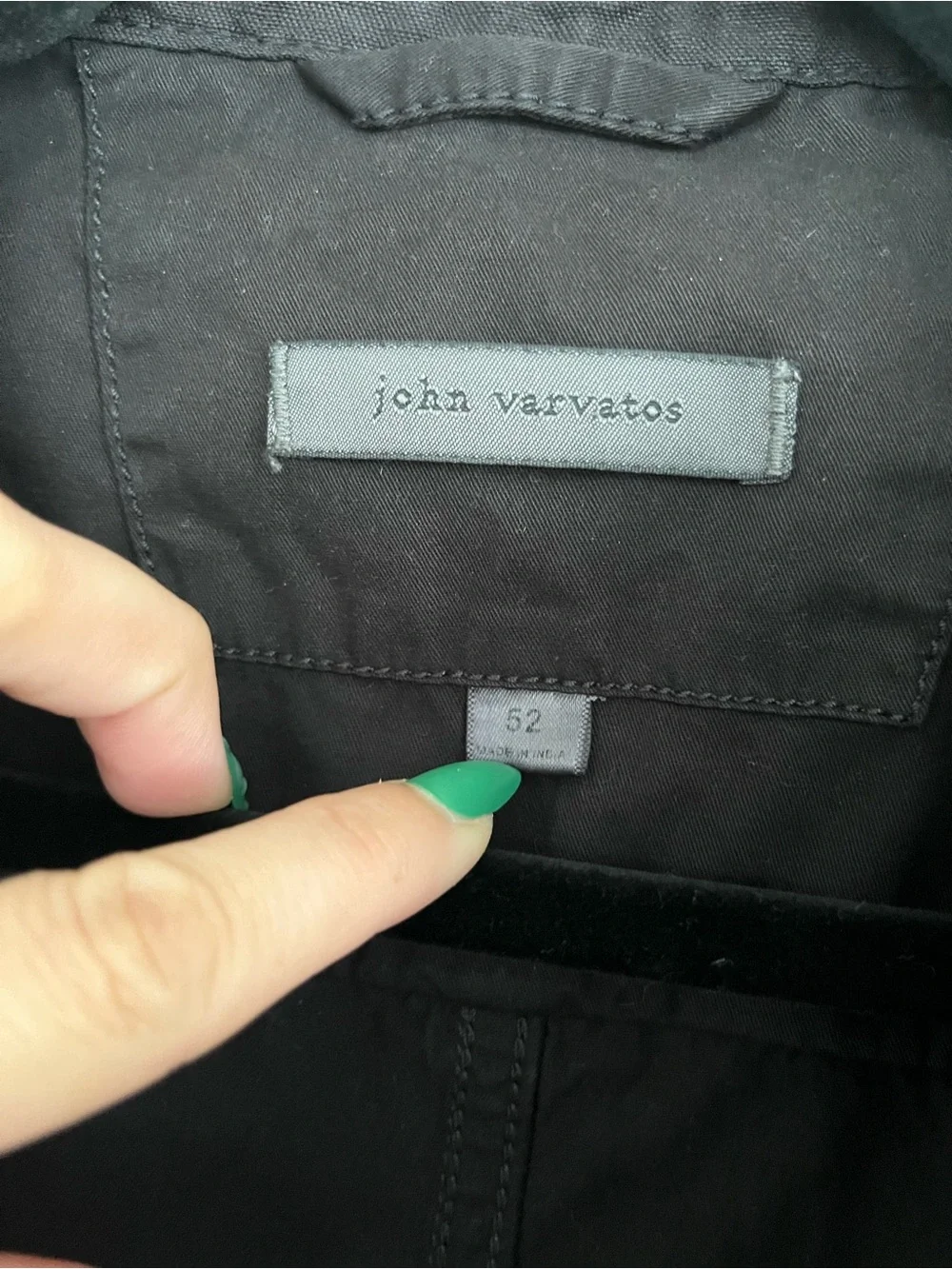John Varvatos Collection Men's DOM M65 Military Inspired Field Jacket Black 52